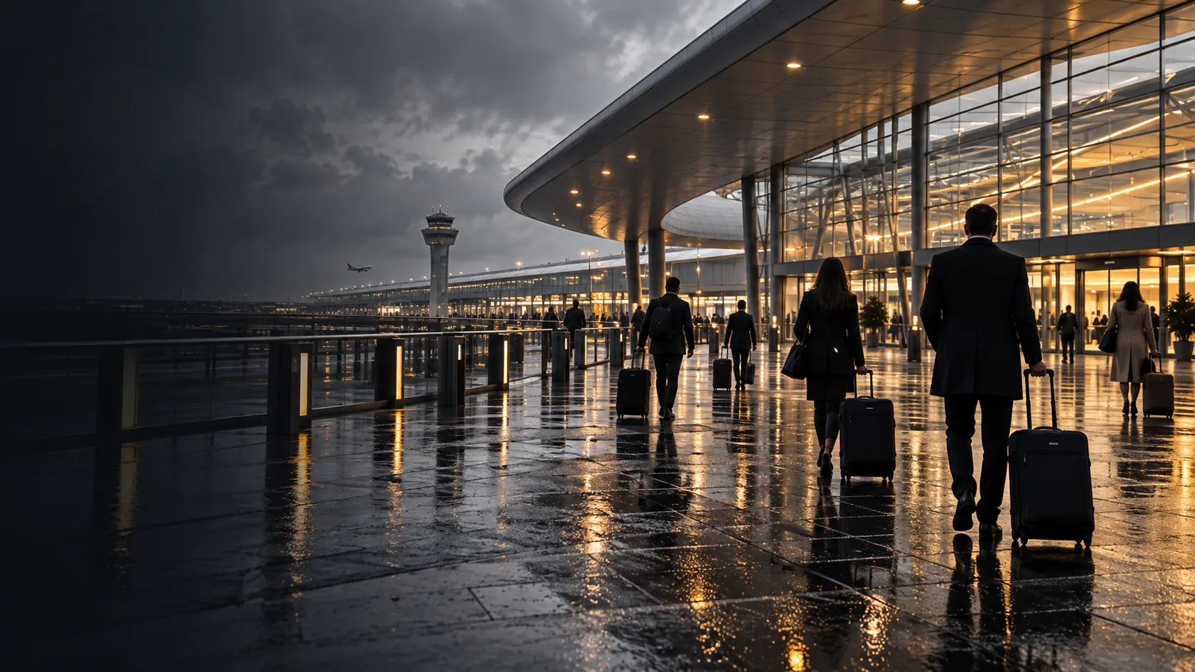 Illustrative Heathrow terminal approach and airport arrival area