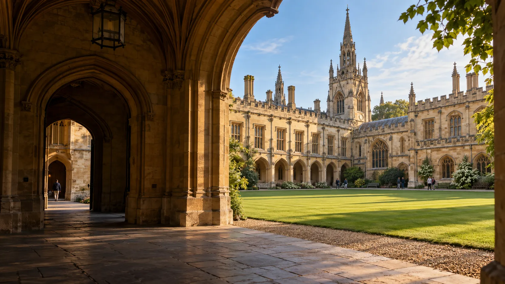 Oxford historic architecture and central city streets