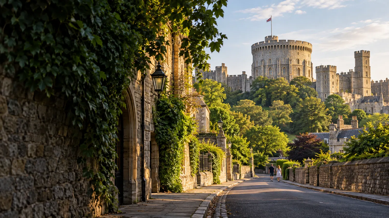 English historic venue along a scenic country approach